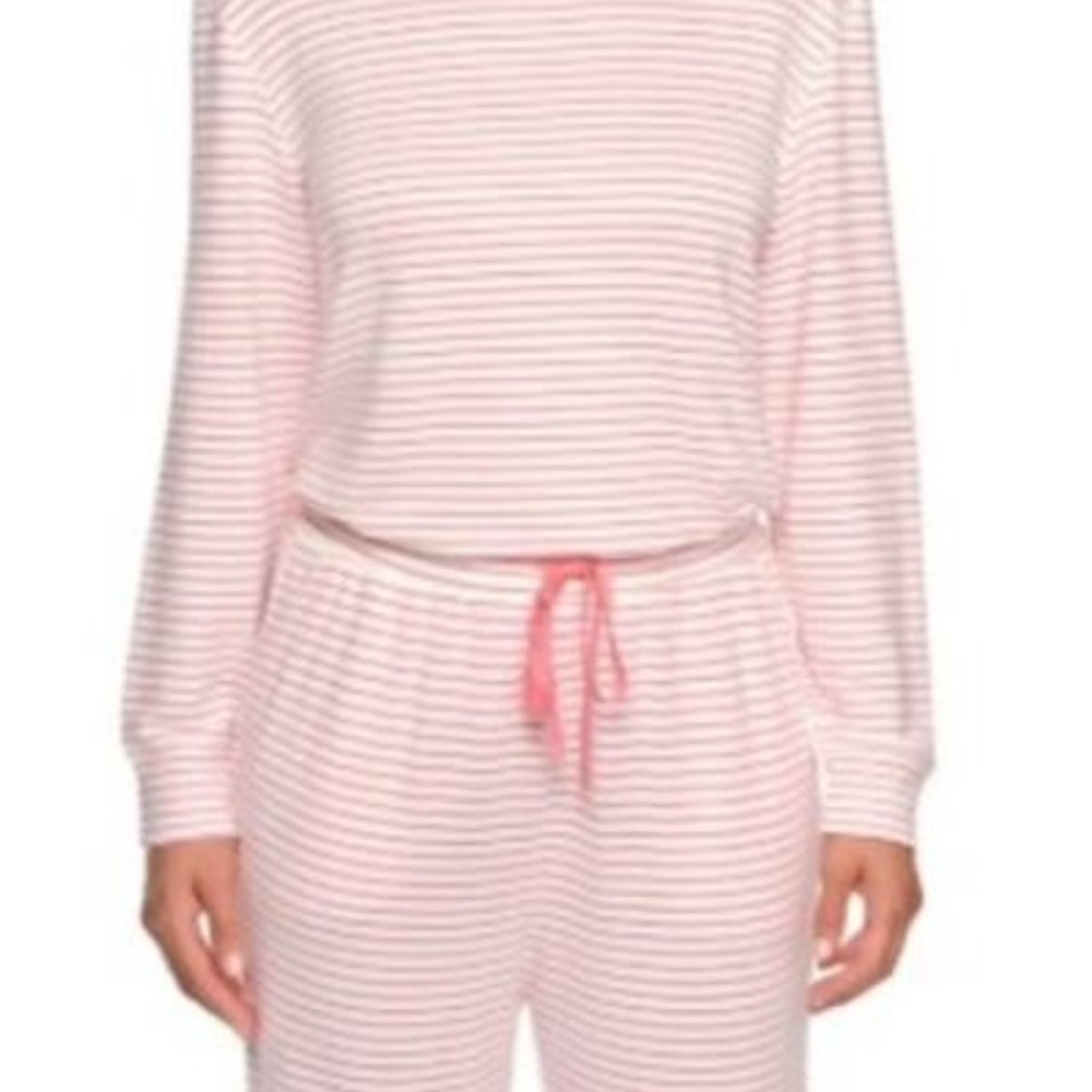 Women’s LOFT Pink Striped Long Sleeve Pajama Set no tag